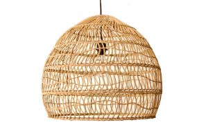 Rotan / Rieten Hanglamp, Handgemaakt, Naturel, â55 cm